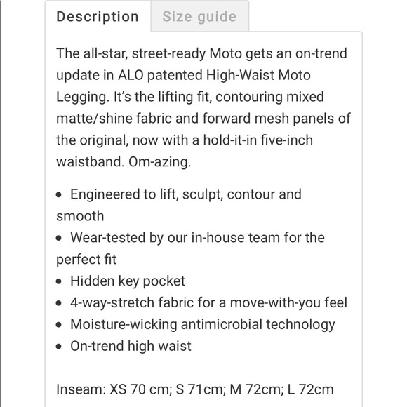 {alo yoga} moto leggings in dove grey - Picture 6 of 7